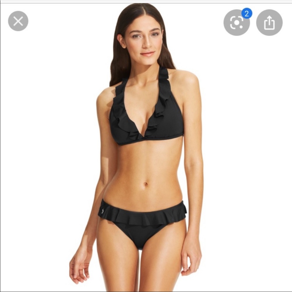 Ralph Lauren ruffle bikini (top and bottom)